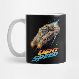 Light Speed - Retro Sci-Fi Spaceship Mug
